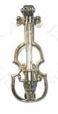 Marcasite Violin Or Fiddle Lapel Pin Brooch