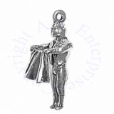 Sterling Silver Spanish Matador Bullfighter With Cape In Front Charm