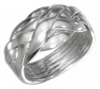 Unisex Woven 6 Piece Band Puzzle Ring