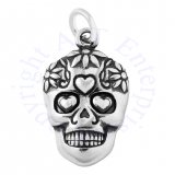Mexican Day Of The Dead Sugar Decorated Skull Charm