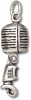 3D Old Fashion Microphone Charm