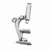 Sterling Silver 3D Science Microscope Charm