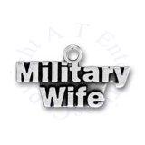 MILITARY WIFE Armed Forces Charm