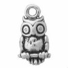 Mini Owl With Large Eyes Sitting On Branch Charm