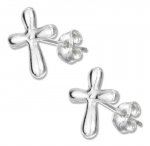 Christian Cross Post Earrings