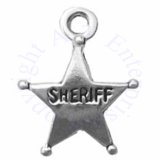 Mini Sheriff Badge Star Charm
