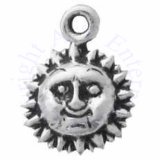 Mini Smiling Sun With Rays Around Face Charm