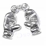3D Pair Of Small Mittens Or Boxing Gloves Charm