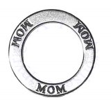 Two Sided MOM Circle Shaped Affirmation Slide Pendant