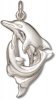Mother And Baby Swimming Dolphin Charm