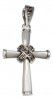 Mother Of Pearl Christian Religious Cross Pendant Marcasite Band