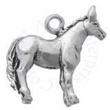 3D Standing Mule Horse Charm