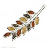 Amber Leaf Brooch Pin Or Pendant