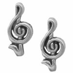 Music Symbol Treble Clef Sign Post Earrings