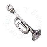 3D Musical Instrument Military Bugle Horn Charm