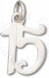 Number 15 Fifteen Charm