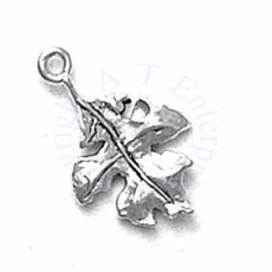 3D Oak Tree Leaf Charm - Click Image to Close