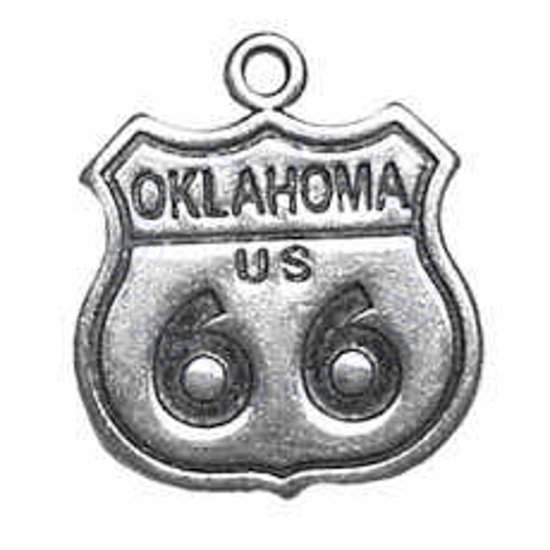 Oklahoma Route 66 Sign Charm - Click Image to Close
