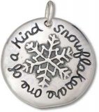 ONE OF A KIND SNOWFLAKE Round Charm
