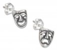 Comedy Tragedy Drama Masks Post Earrings