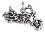 Touring Chopper Motorcycle Charm With Back Seat