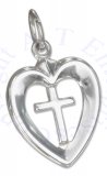 Open Heart Center Christian Religious Cross Charm
