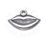 Open Mouthed Smiling Lips Charm