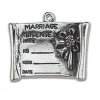 3D Opened Rolled Marriage License Charm