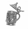 3D Detailed Lid Opens Beer Stein And Tankard Round Charm