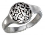 Sterling Silver Men's Celtic Knot Adjustable Toe Ring