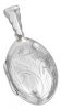 Etched Oval Locket Pendant