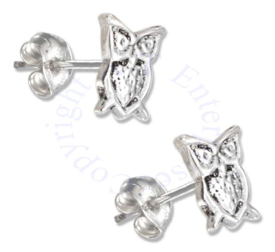 Owl Post Earrings - Click Image to Close