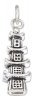 3D Asian Chinese Japanese Buddhist Temple Pagoda Charm