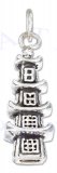 3D Asian Chinese Japanese Buddhist Temple Pagoda Charm