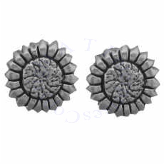 Partial 3D Sunflower Post Earrings - Click Image to Close