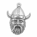 Partial 3D Viking Head With Horned Hat Charm