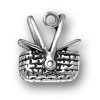 Partially Open Picnic Basket Charm