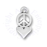 Peace And Love Symbols Charm
