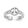 Peace Symbol Sign Adjustable Toe Ring