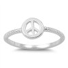 Lightweight Peace Sign Symbol Ring