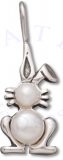 Bunny Rabbit With Pearl Body Charm