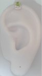 Left Or Right Green Peridot Cabochon Mini Upper Ear Cuff