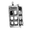 3D Pay Phone Enclosed Telephone Booth Charm Door Opens