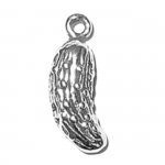 Sterling Silver 3D Pickle Or Cucumber Charm