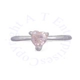 Pink Ice Cubic Zirconia Heart Adjustable Toe Ring