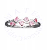 Pink Cubic Zirconia Squiggle Ring