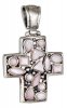 Pink Mother Of Pearl Christian Religious Cross Pendant