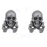 Pirates Jolly Roger Skull And Crossbones Post Earrings