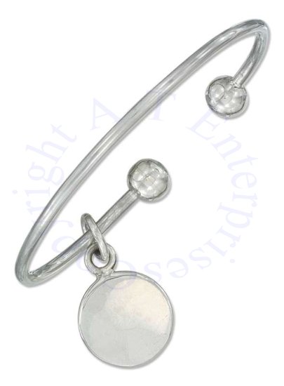 Wire Cuff Charm Bracelet - Click Image to Close