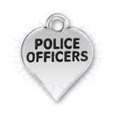 Police Officers Heart Charm